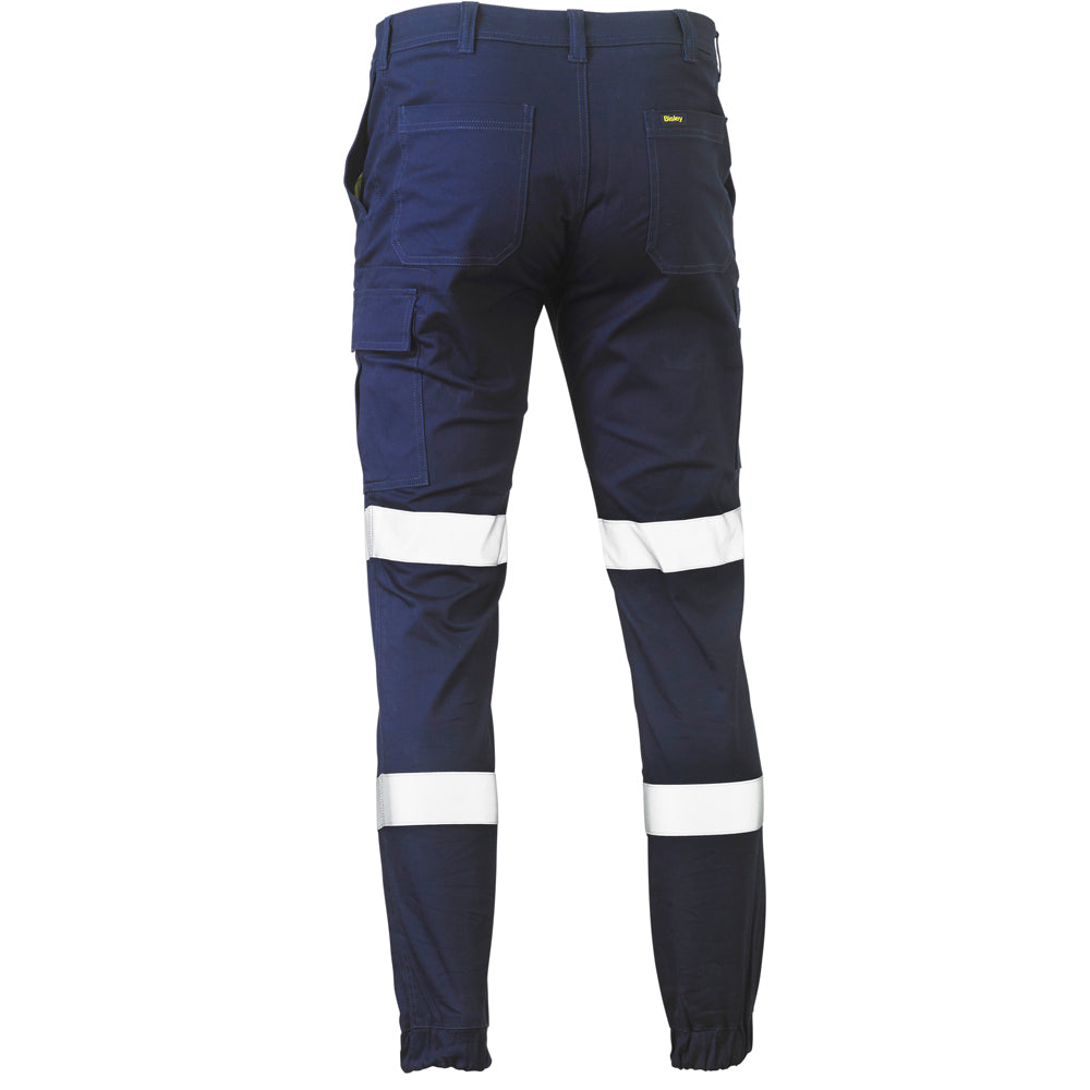 Bisley - Taped Biomotion Stretch Cotton Drill Cargo Cuffed Pants_Navy - BPC6028T