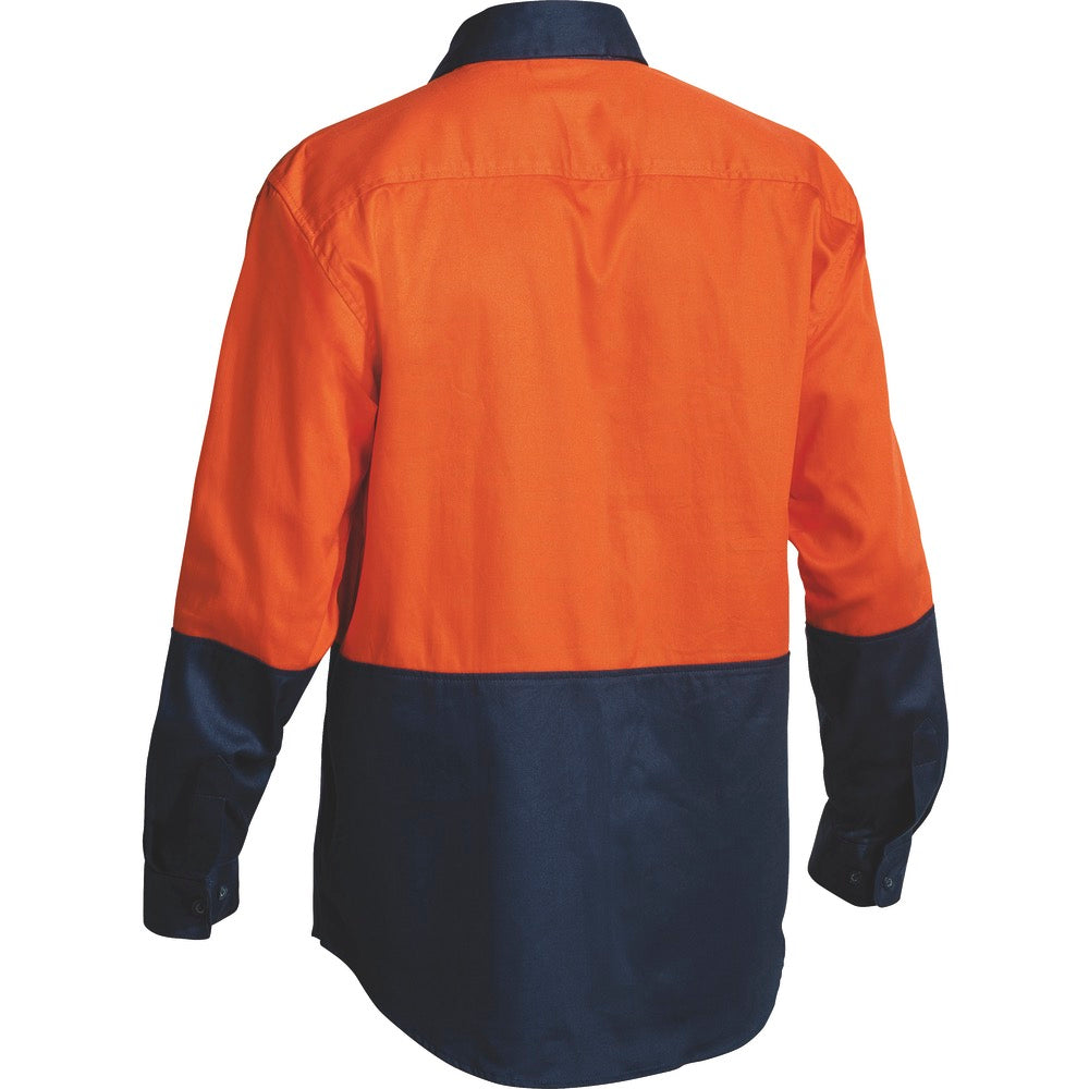 Bisley - HI Vis Drill Shirt_Orange/Navy - BS6267