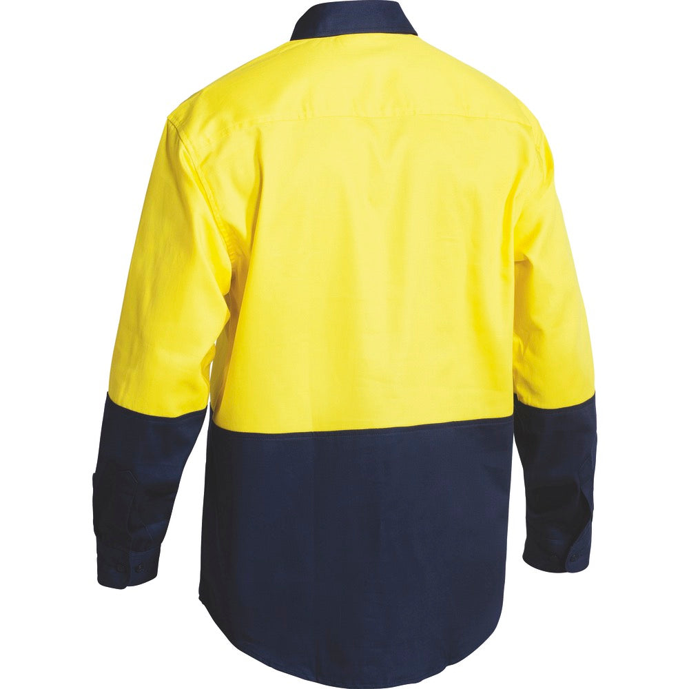 Bisley - HI Vis Drill Shirt_Yellow/Navy - BS6267
