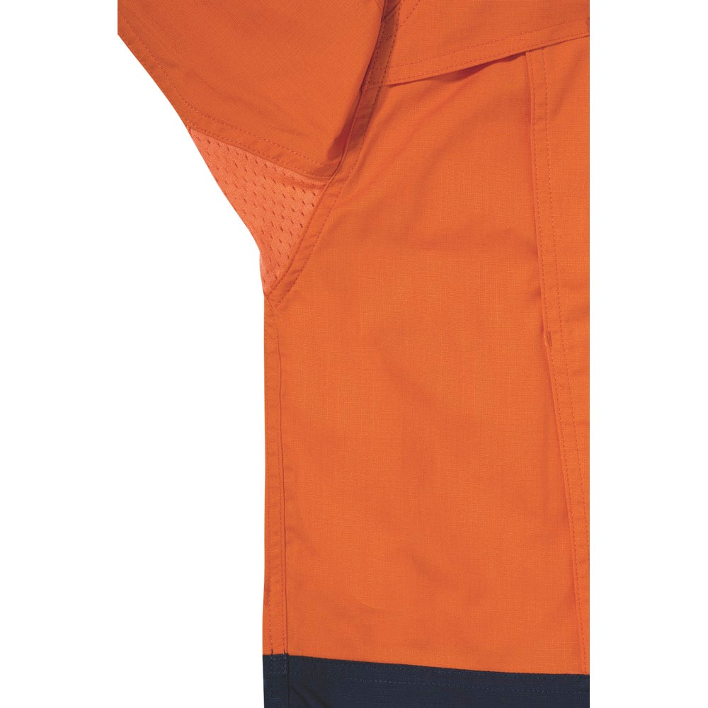 Bisley - X Airflow Hi Vis Ripstop Shirt_Orange/Navy - BS6415
