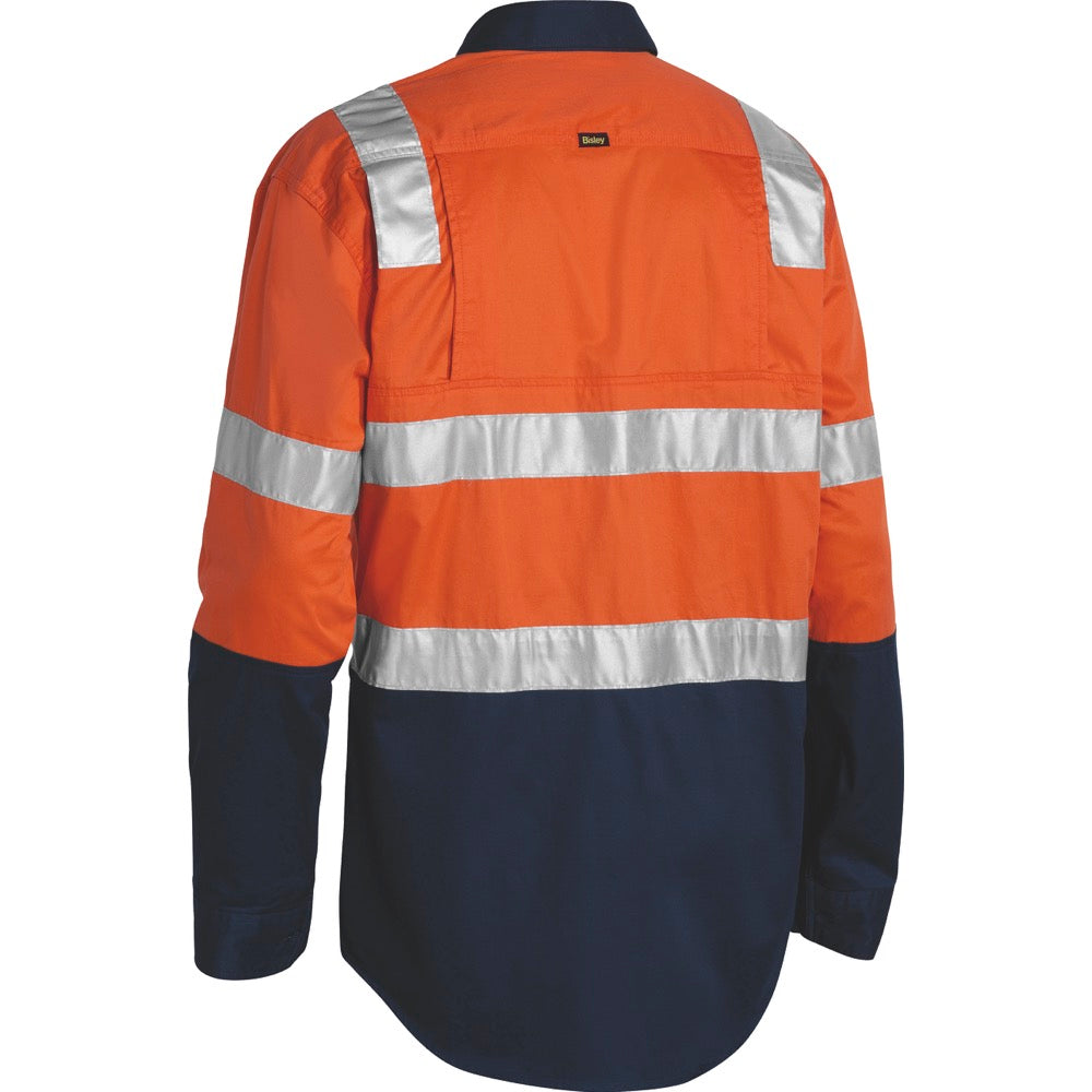 Bisley - Taped Hi Vis Cool Lightweight Shirt with Shoulder Tape_Orange/Navy - BS6432T