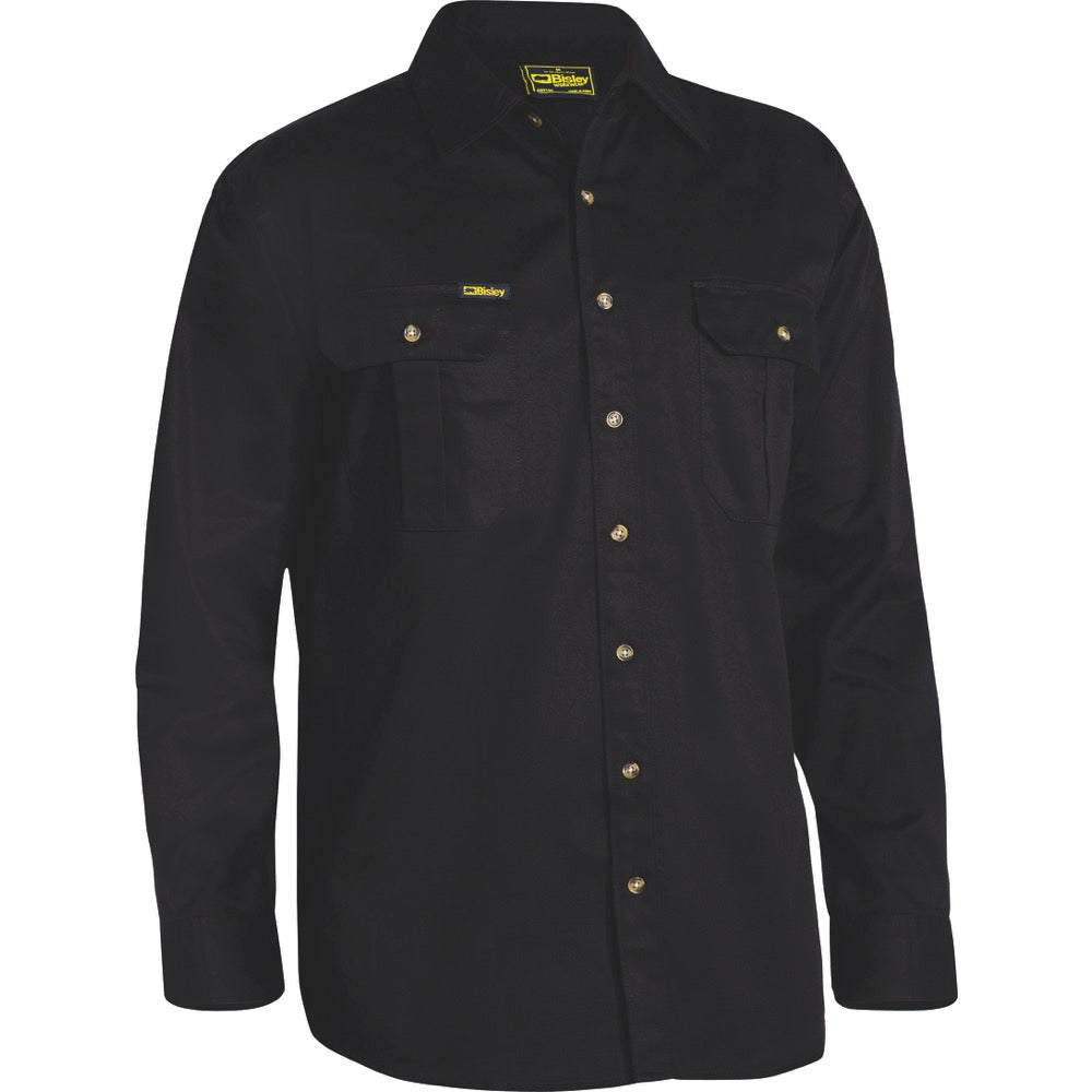 Bisley - Original Cotton Drill Shirt_Black - BS6433