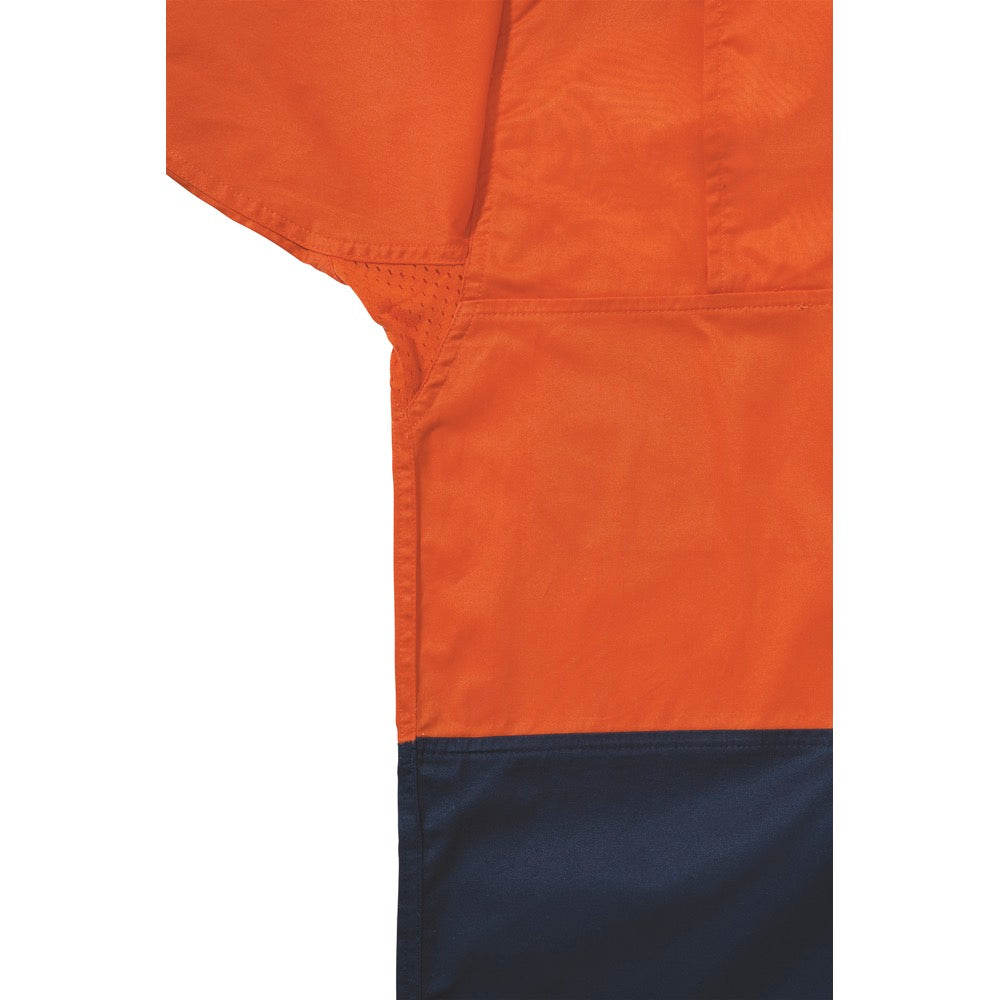 Bisley - Hi Vis Cool Lightweight Drill Shirt_Orange/Navy - BS6895