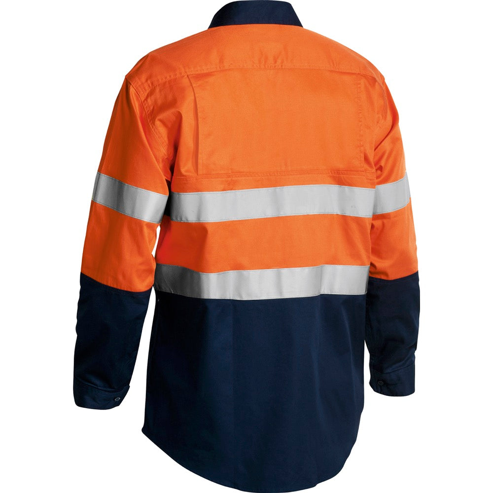 Bisley - Taped Hi Vis Cool Lightweight Shirt_Orange/Navy - BS6896