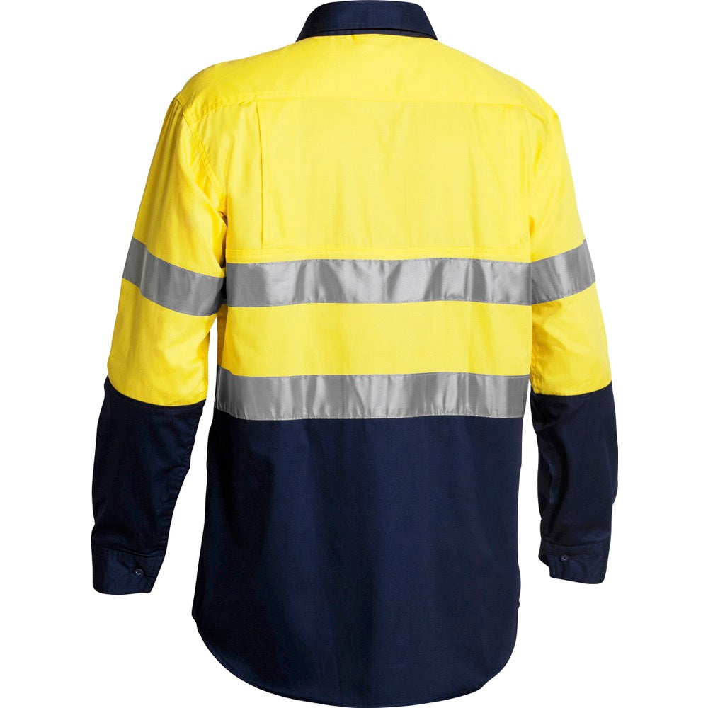Bisley - Taped Hi Vis Cool Lightweight Shirt_Yellow/Navy - BS6896