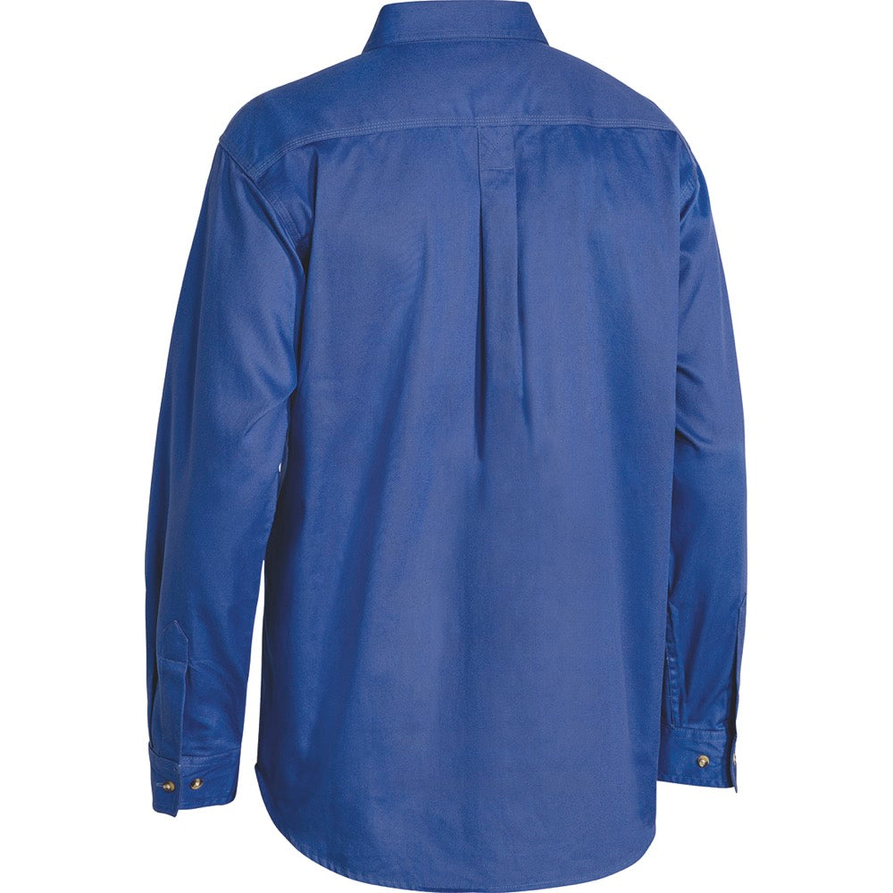 Bisley - Closed Front Cotton Drill Shirt_Royal - BSC6433