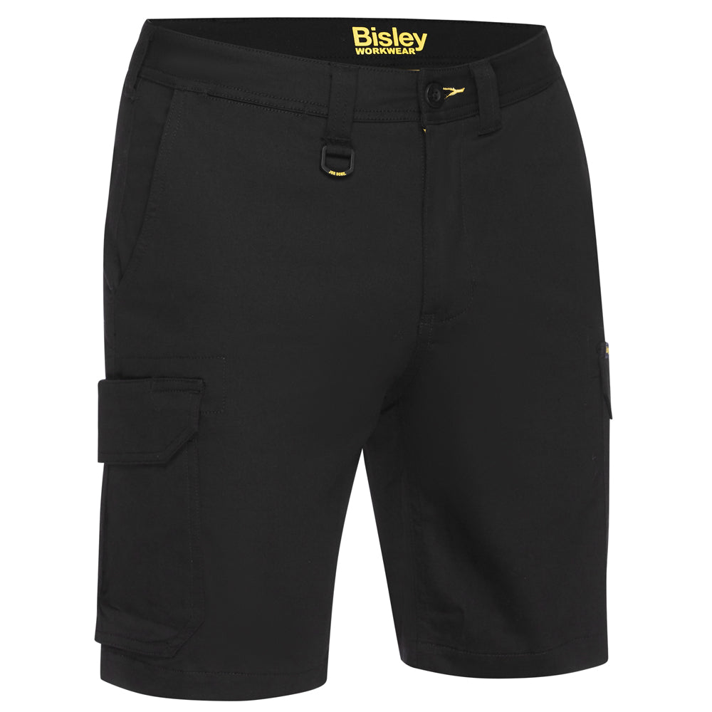 Bisley - Stretch Cotton Drill Cargo Short_Black - BSHC1008