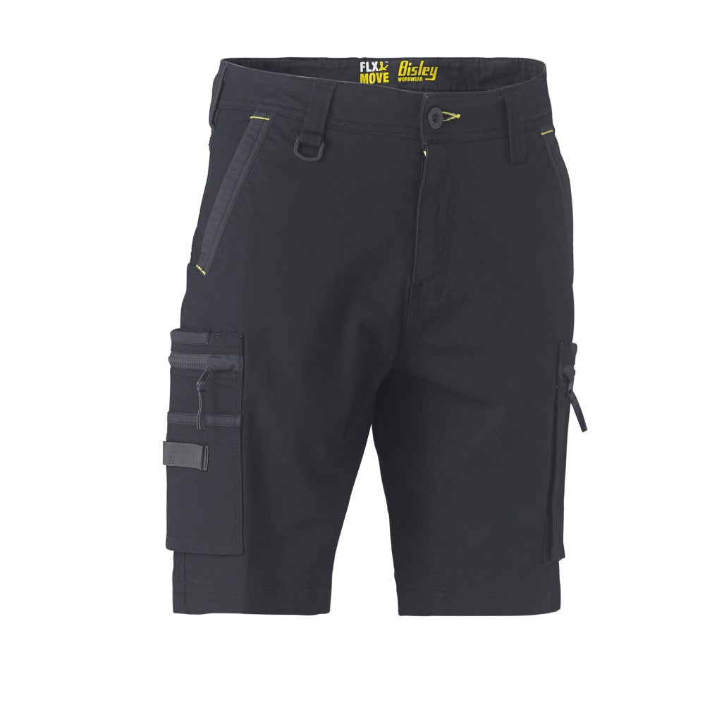 Bisley - Flx & Move Stretch Utility Zip Cargo Short_Black - BSHC1330