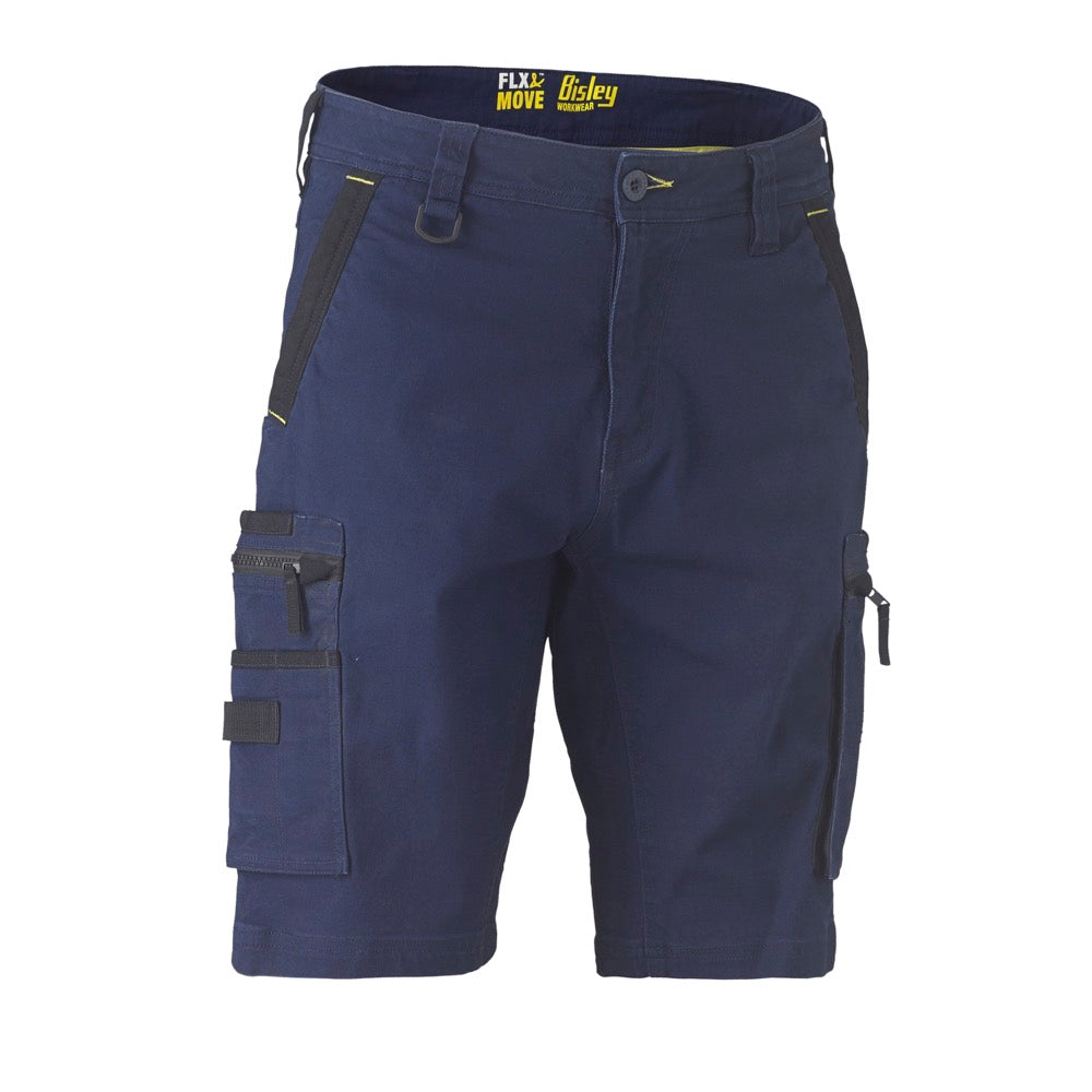 Bisley - Flx & Move Stretch Utility Zip Cargo Short_Navy - BSHC1330