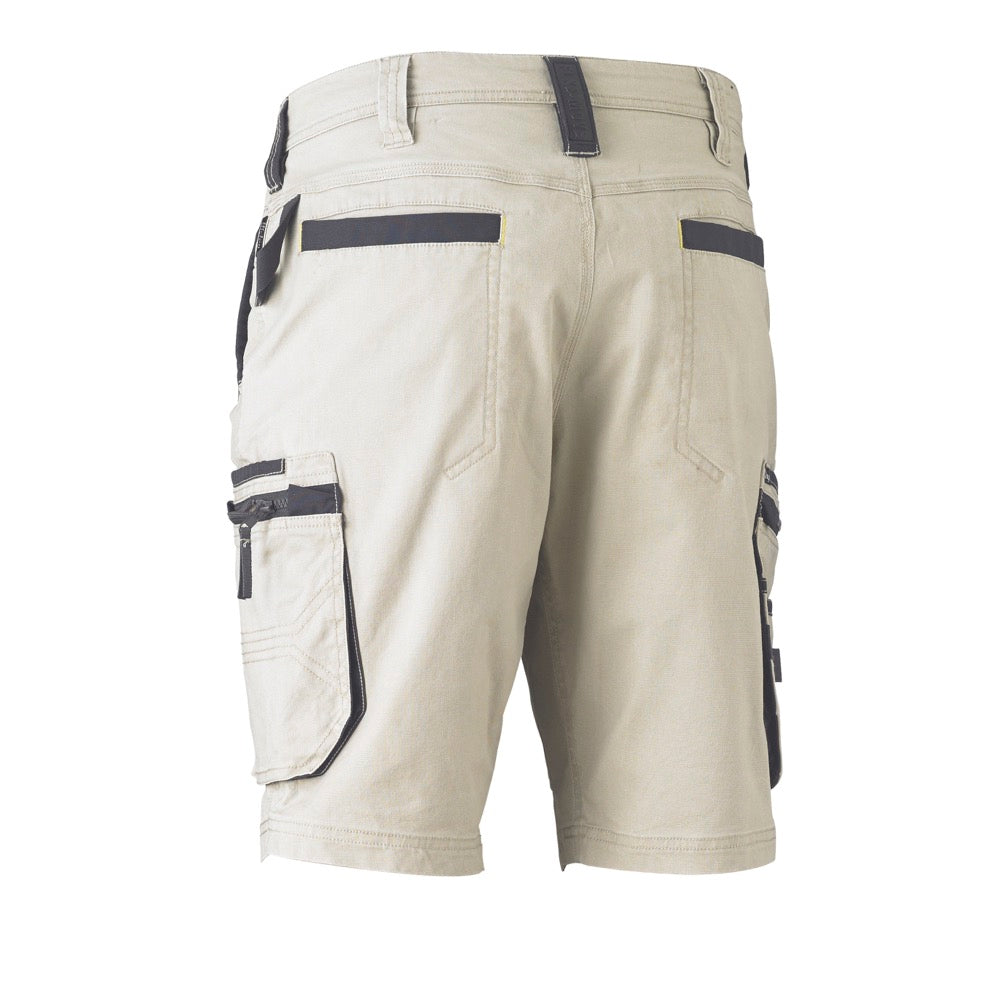 Bisley - Flx & Move Stretch Utility Zip Cargo Short_Stone - BSHC1330