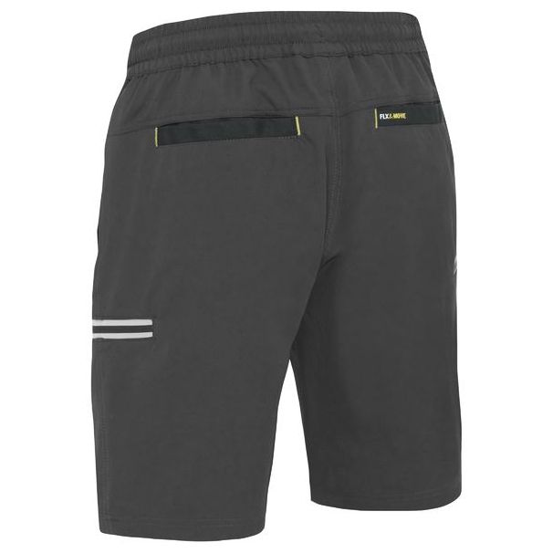 Bisley - Flx & Move 4-Way Stretch Elastic Waist Cargo Short-Charcoal_BSHC1333