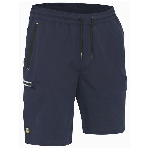 Bisley - Flx & Move 4-Way Stretch Elastic Waist Cargo Short-Navy_BSHC1333