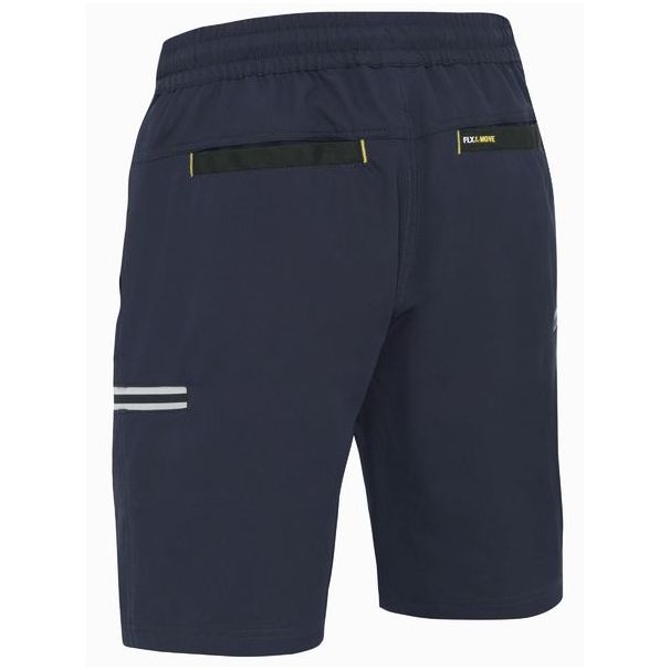 Bisley - Flx & Move 4-Way Stretch Elastic Waist Cargo Short-Navy_BSHC1333