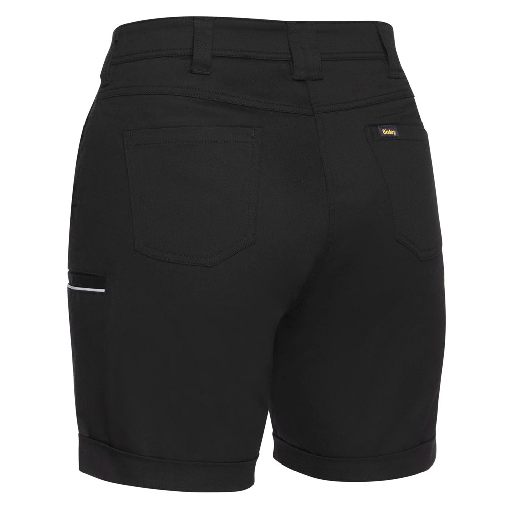 Bisley - Womens Stretch Cotton Short_Black - BSHL1015