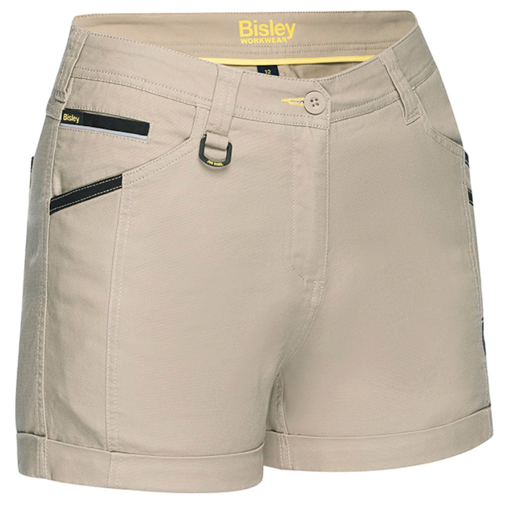 Bisley - Womens Flx & Move Short Short_Stone - BSHL1045