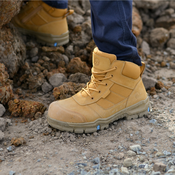 BATA - BAZZA - LOW LEG ZIP SIDED WHEAT BOOT PU/RUBBER_804-87047
