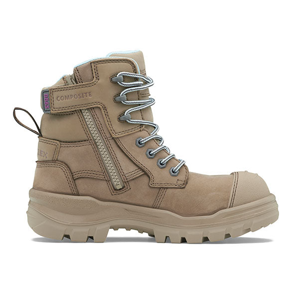 Blundstone - ROTOFLEX-TPU COMP SAFETY – WOMENS – 6 inch ZIP L/UP_STONE-8863