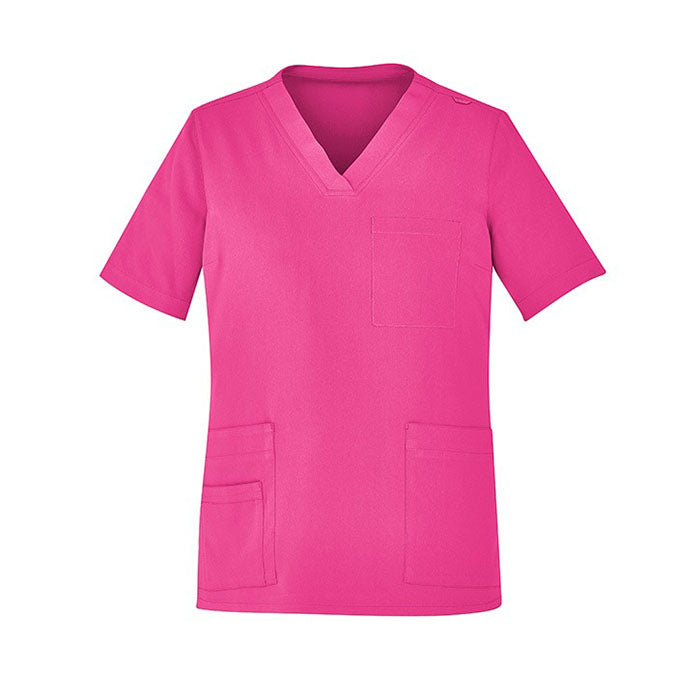 Biz Care - PINK RIBBON U Scrub Top-Pink_CST250US