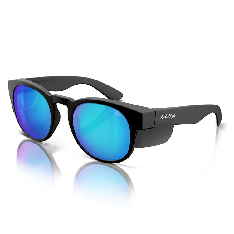 SafeStyle - Cruisers Matte Black Frame/Mirror Blue Polarised UV400_CRMBBP100