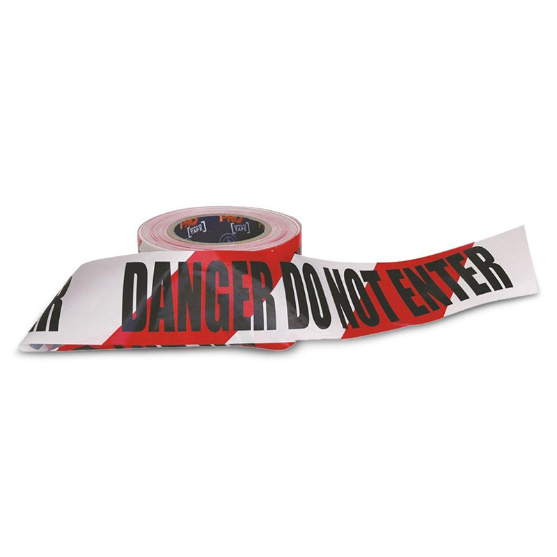 PRO CHOICE - RED/WHITE DANGER DO NOT ENTER TAPE 75MM X 100M - DDNET10075