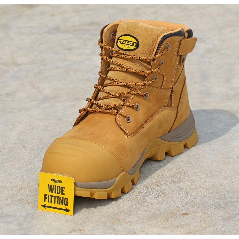 Diadora - Craze Wide zip sided work boot specifically designed for wider feet_Wheat - FU1533CT