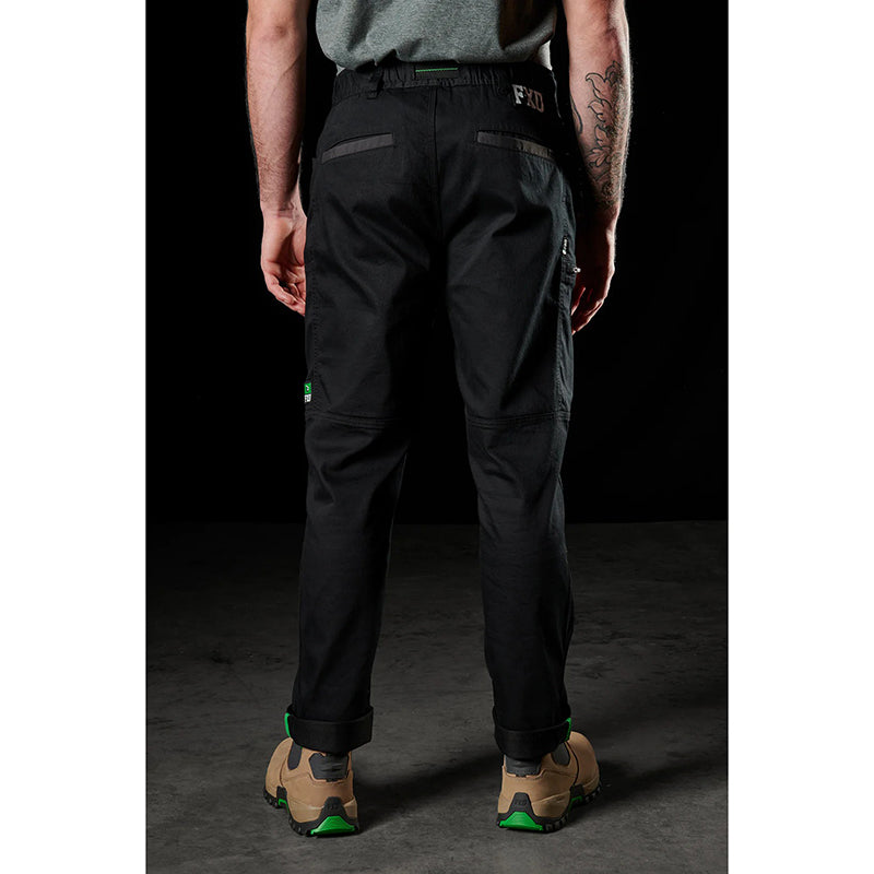 FXD - WP-6 - Elastic Waist Stretch Work Pant with integrated belt_Black