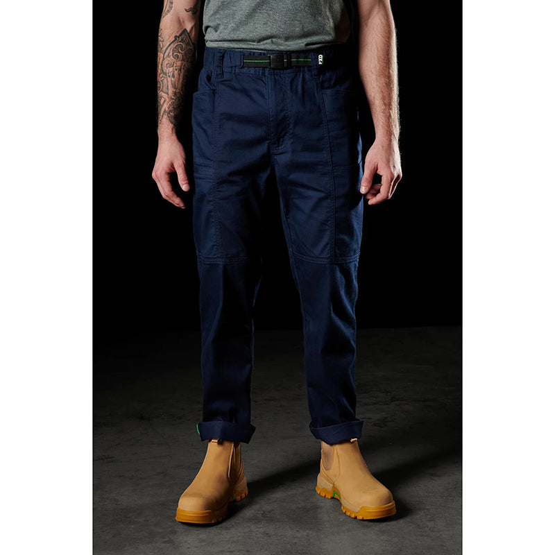FXD - WP-6 - Elastic Waist Stretch Work Pant with integrated belt_Navy