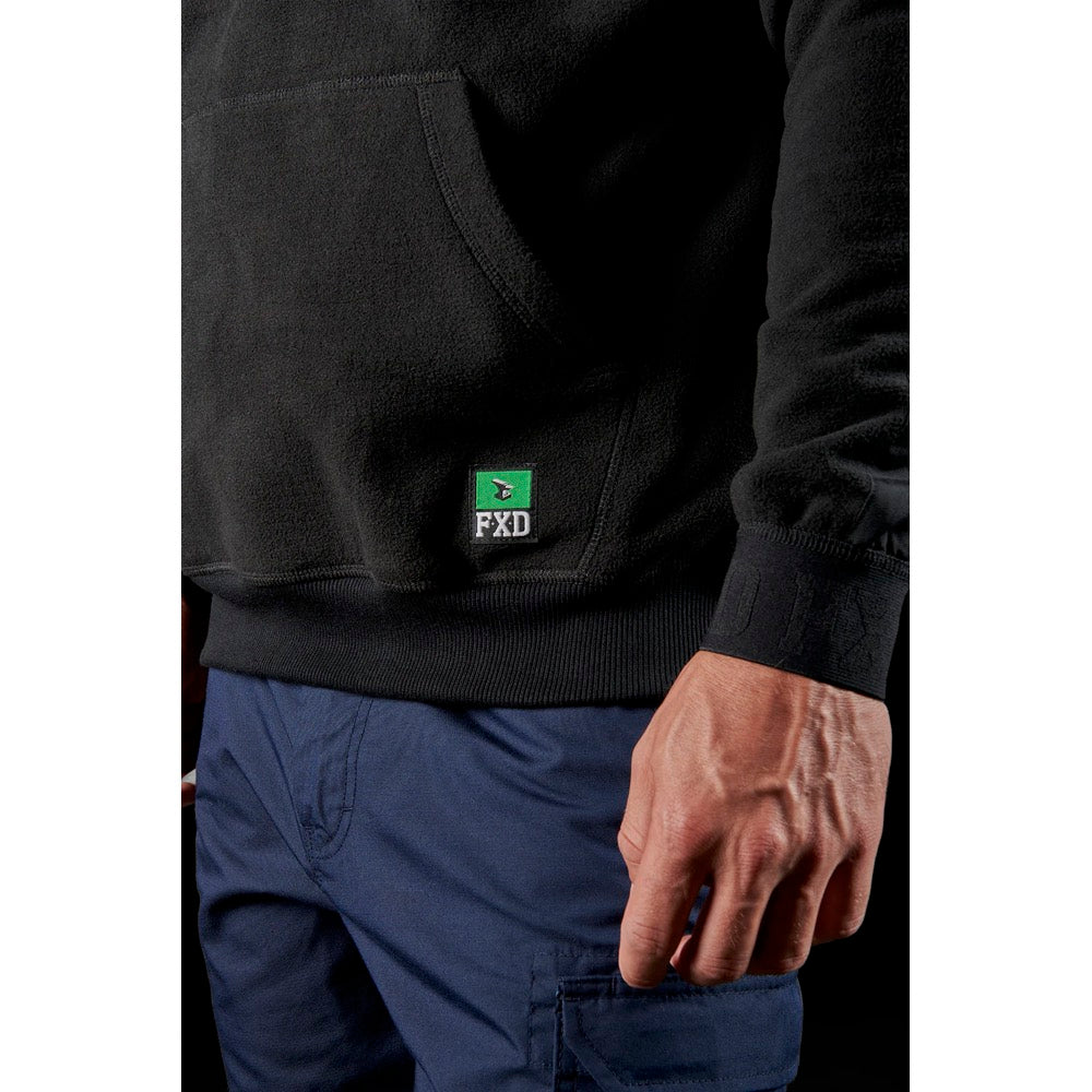 FXD - WF-2 - Bonded Membrane Fleece Quarter Zip_Black