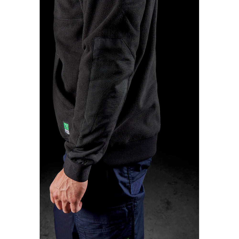 FXD - WF-2 - Bonded Membrane Fleece Quarter Zip_Black