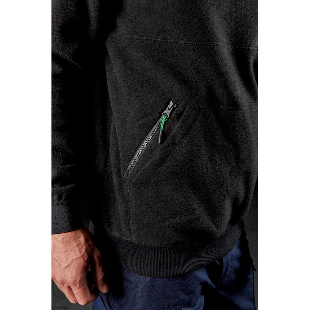 FXD - WF-2 - Bonded Membrane Fleece Quarter Zip_Black