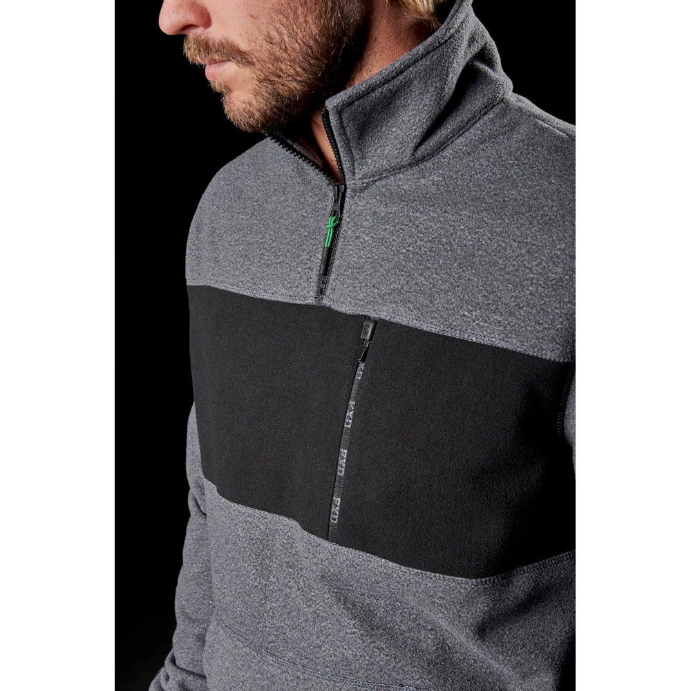 FXD - WF-2 - Bonded Membrane Fleece Quarter Zip_Grey Marle