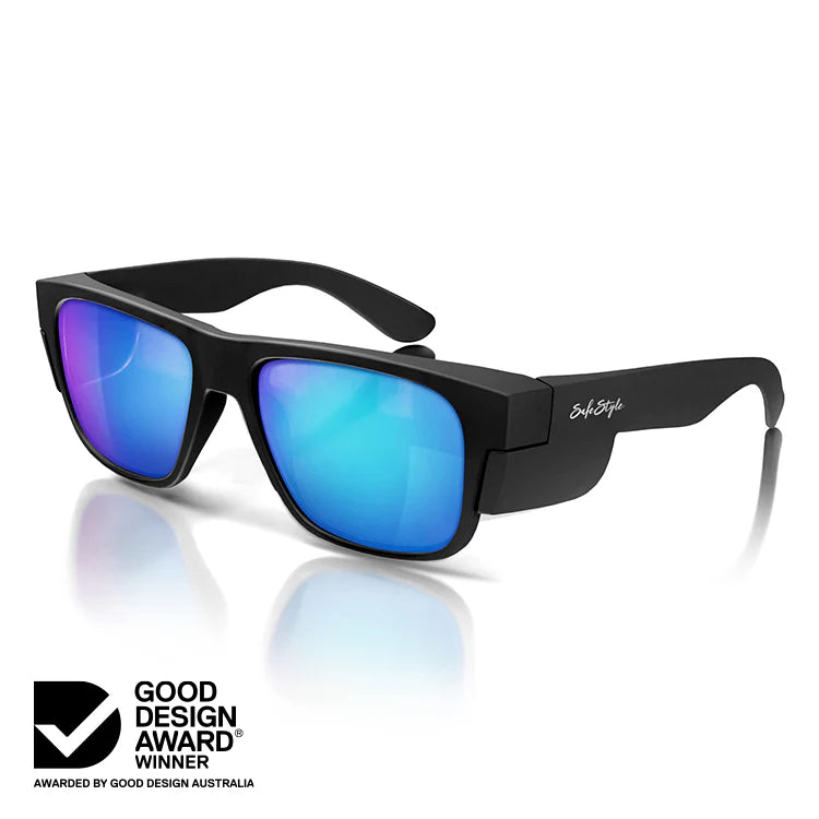 SafeStyle - Fusions Matte Black Frame/Mirror Blue Polarised UV400_FMBBP100