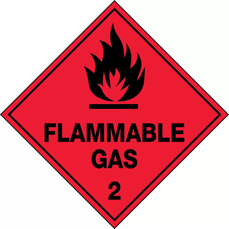 Uniform Safety Signs - 270x270mm - Poly - Flammable Gas 2 - HLTM102.1P
