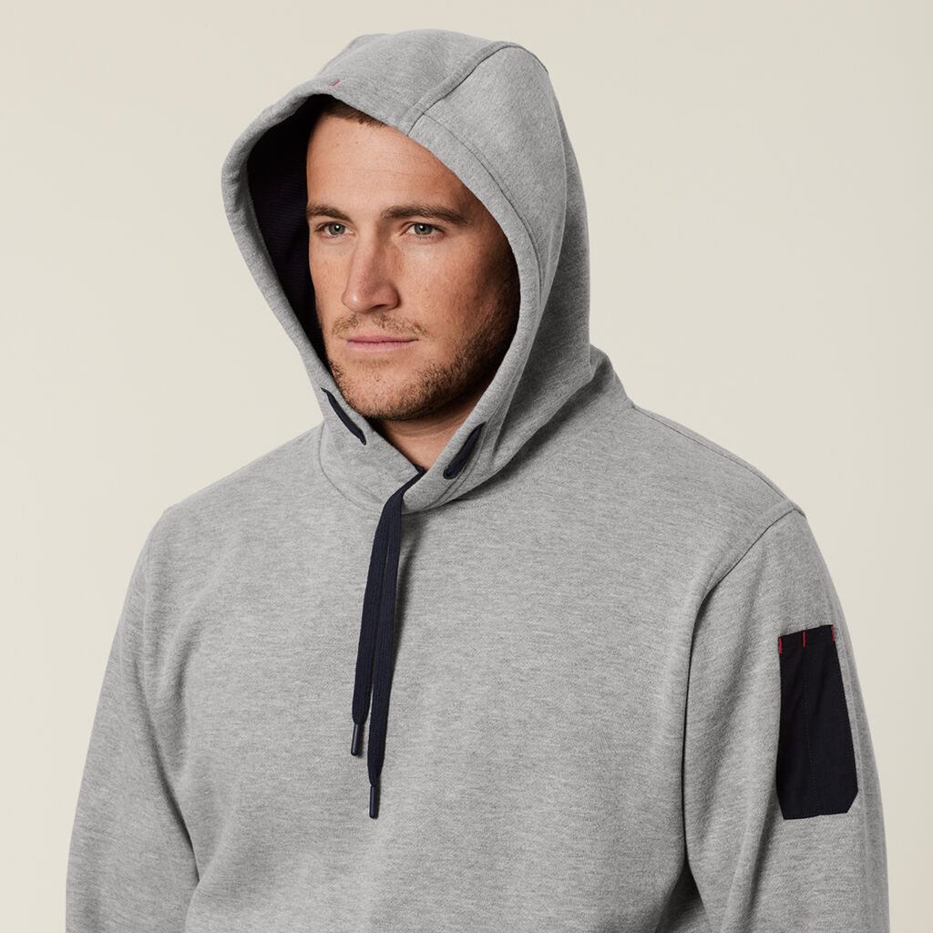 Hard Yakka - PLAIN FLEECE HOODIE_Grey Marle - Y19326