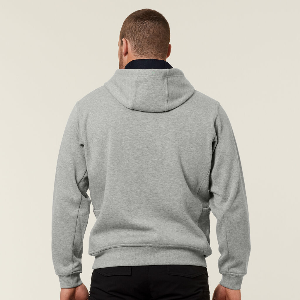 Hard Yakka - PLAIN FLEECE HOODIE_Grey Marle - Y19326