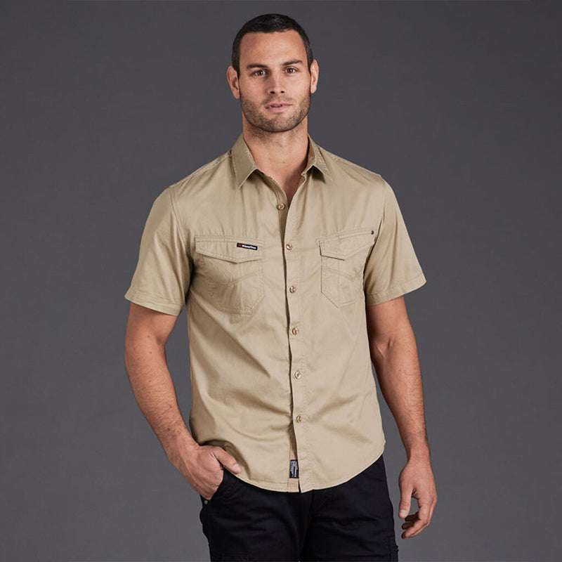 King Gee - TRADIE SLIM SHIRT SS_Khaki - K14355