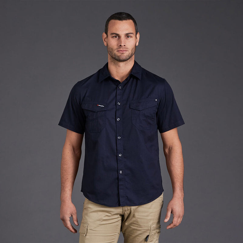 King Gee - TRADIE SLIM SHIRT SS_Oiled Navy - K14355
