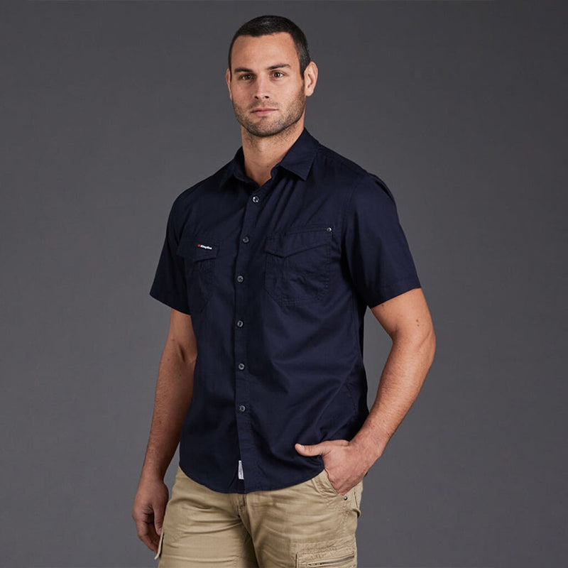 King Gee - TRADIE SLIM SHIRT SS_Oiled Navy - K14355