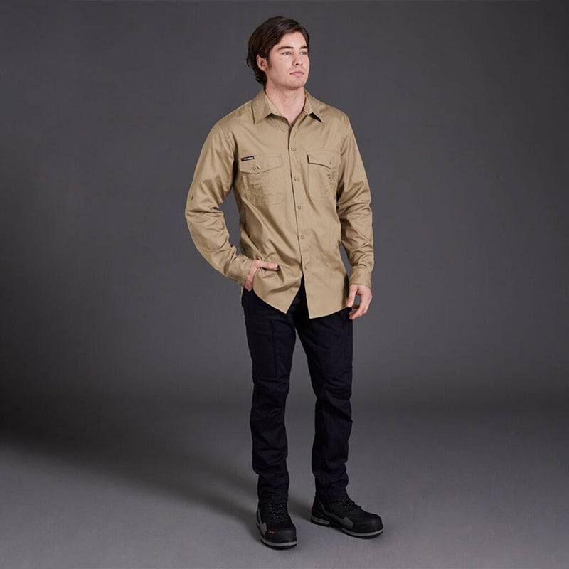 King Gee - WORK COOL 2 LS.SHIRT_Khaki - K14820
