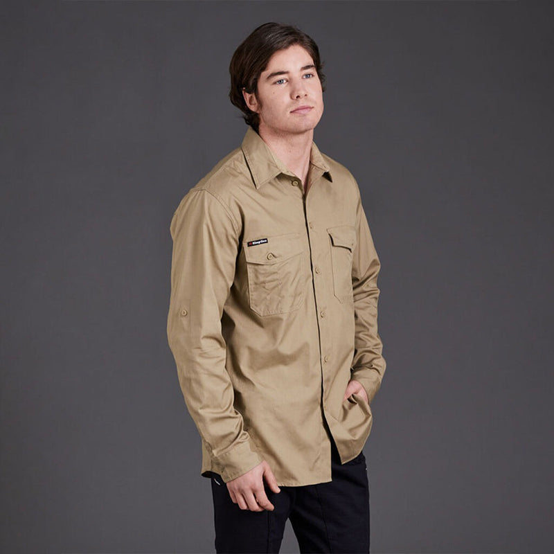 King Gee - WORK COOL 2 LS.SHIRT_Khaki - K14820