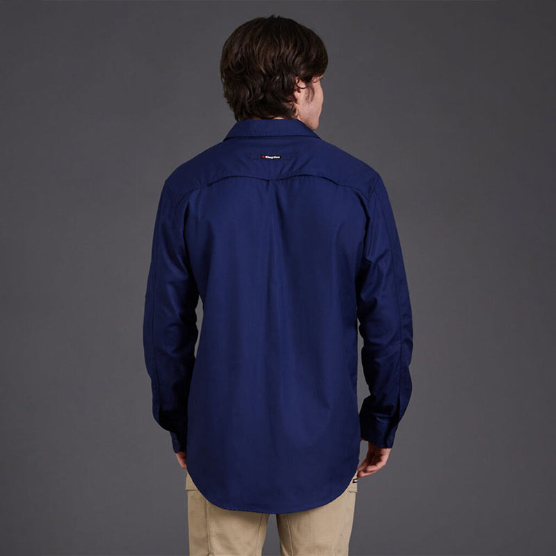 King Gee - WORK COOL 2 LS.SHIRT_Navy - K14820