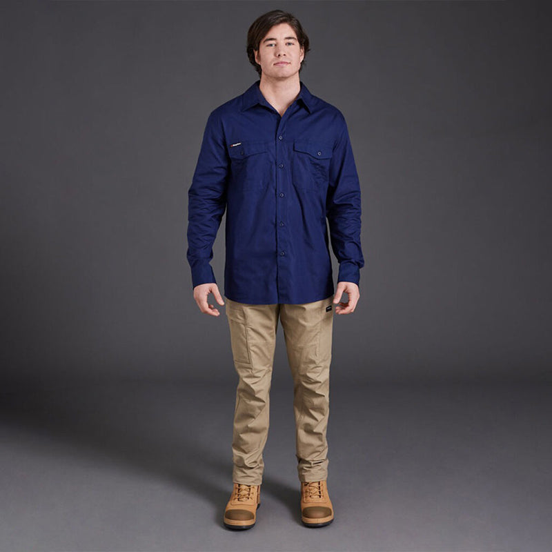 King Gee - WORK COOL 2 LS.SHIRT_Navy - K14820