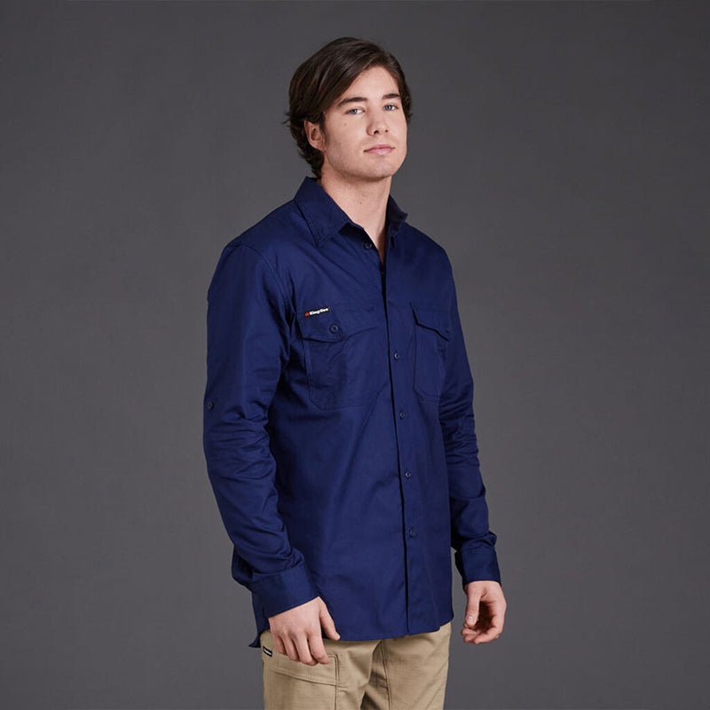 King Gee - WORK COOL 2 LS.SHIRT_Navy - K14820