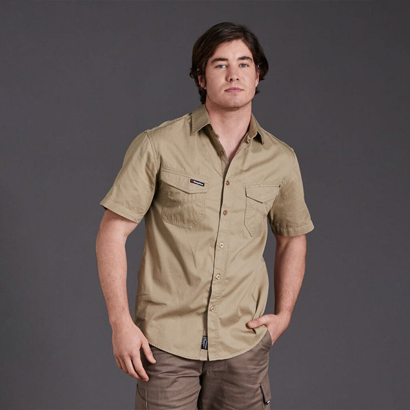 King Gee - WORKCOOL 2 SS SHIRT_Khaki - K14825