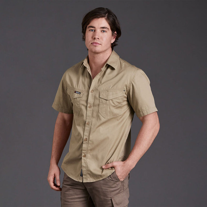 King Gee - WORKCOOL 2 SS SHIRT_Khaki - K14825