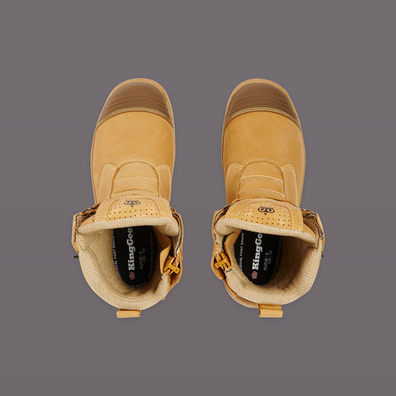 KingGee-BENNU RIGGER -Lace & Zip 8in_Wheat - K27173