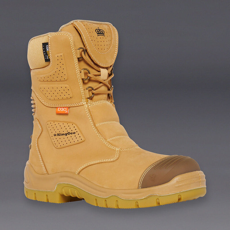 KingGee-BENNU RIGGER -Lace & Zip 8in_Wheat - K27173