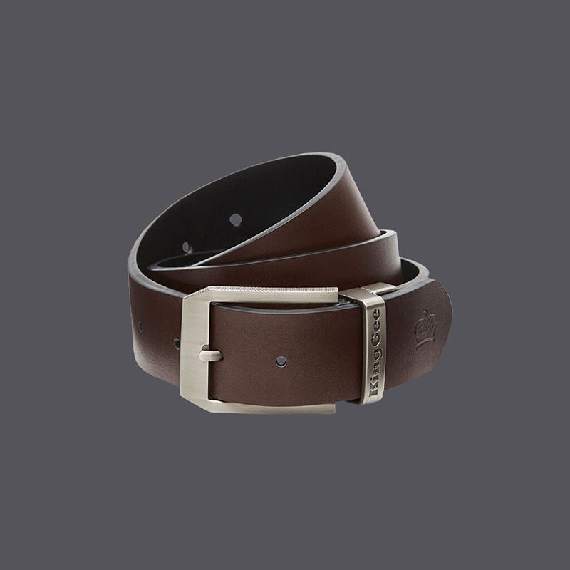 King Gee - LEATHER BELT REV_Black/Brown - K61227
