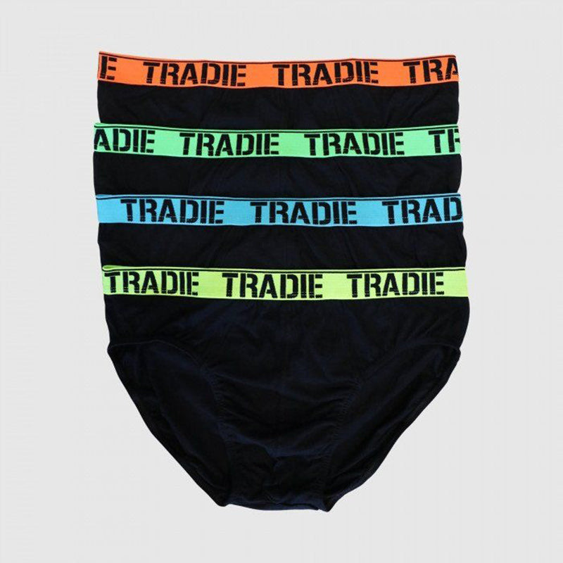 Tradie Mens 4pk Brief_Black - MJ1195SB4 -Black Pack