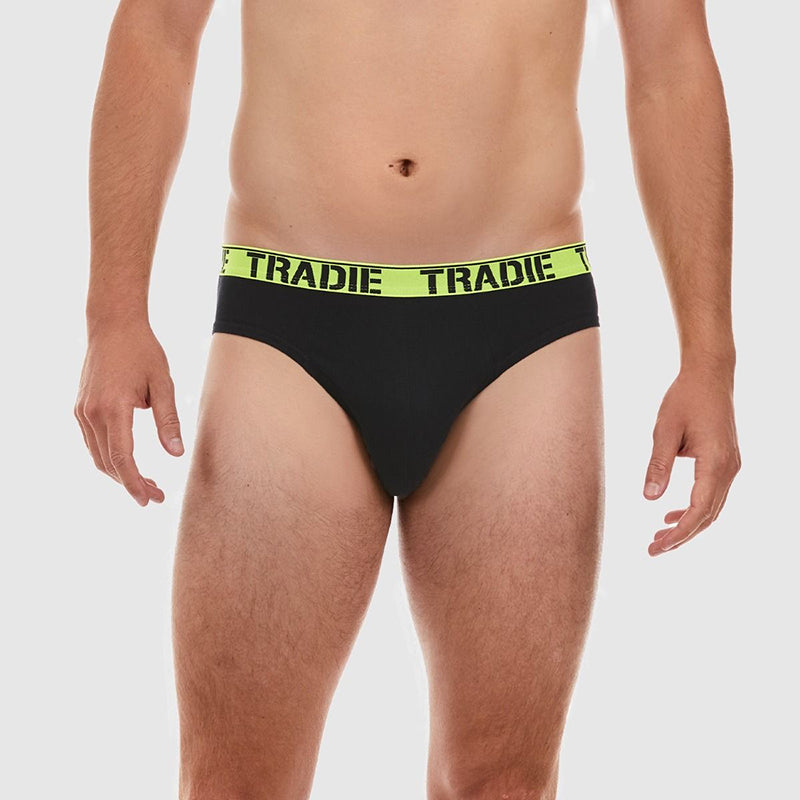 Tradie Mens 4pk Brief_Black - MJ1195SB4 -Black Pack
